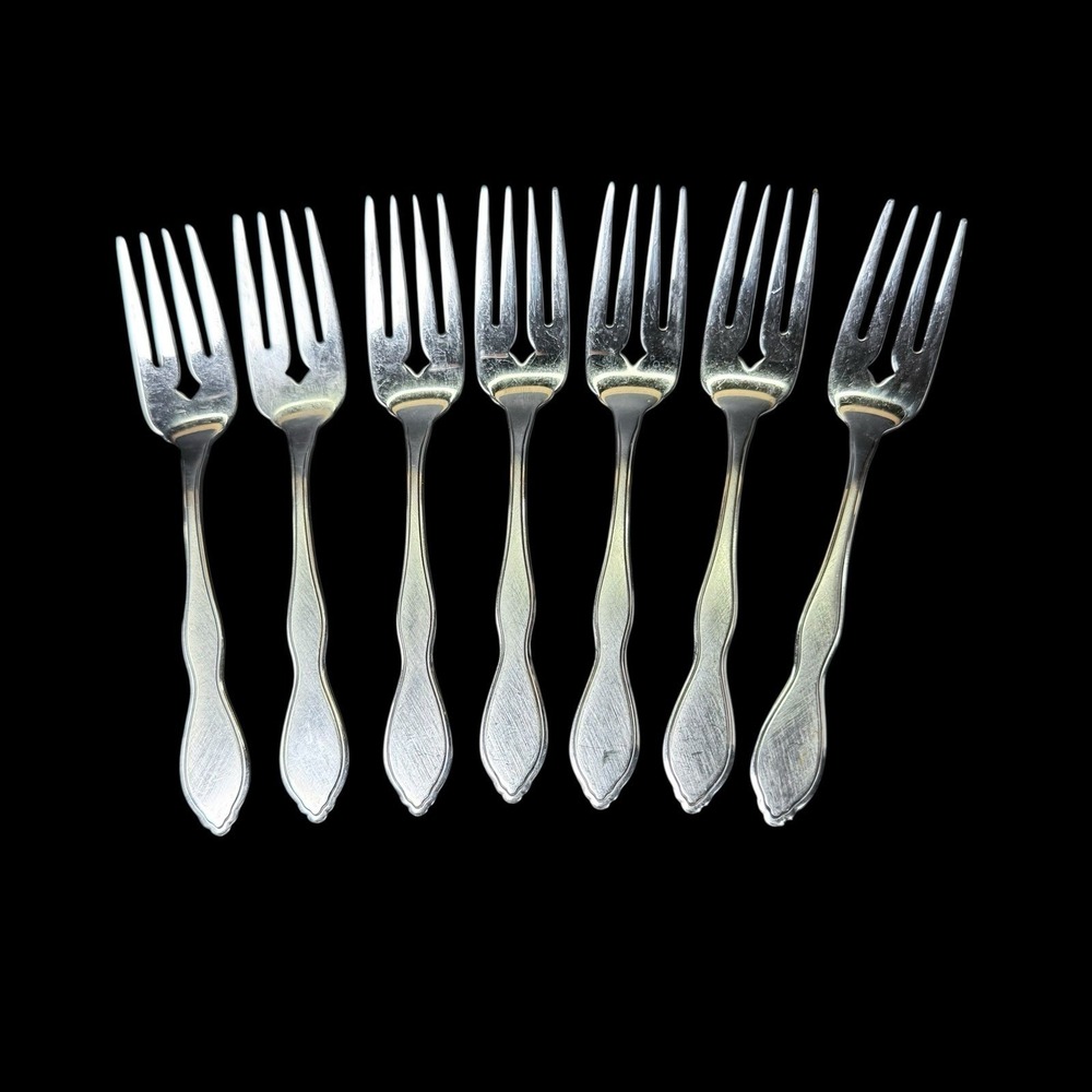 1881 Rogers Oneida LTD Twilight 7 Salad‎ Forks Stainless Steel Flatware